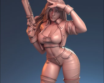 Nata Hezel, Cyberpunk, Rogue Trader, Mercenary, Gunslinger, DnD, Pathfinder, Starfinder, Sci-Fi, Tabletop, Miniatures, Hard Witch Games