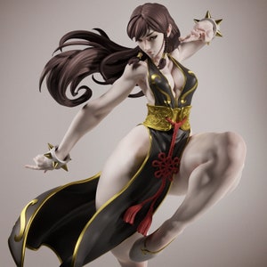 Chun-Li, Fan Art, Unpainted, Sculpture, Garage Kit, Scale Model, Resin Model, 3D Sculpt, CA 3D Studios, 1/12, 1/6, 1/4 Scale Model
