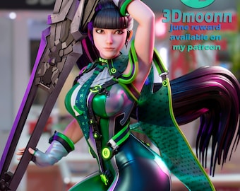 Eve, Stellar Blade, Fanart, Unpainted, Garage Kit, Scale Model, Resin Model, 3D Sculpt, 3DMoonn, 1/12, 1/6, NSFW, Pin-Up