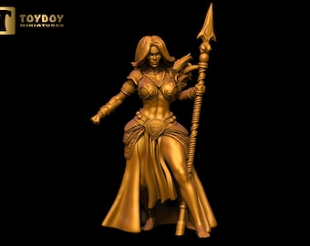 Fantasy Women, Wizard, Fighter, Barbarian, Rogue, Cleric, Sorceress, Knight, Warlock, DnD, Pathfinder, Fantasy, Tabletop, 32mm, Miniature