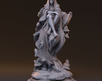 Tomiko, Kogarashi Clan, NPC, Sorceress, Female Sorcerer, Oni Wizard, Witch, DnD, Pathfinder, Tabletop, Fantasy, Miniature