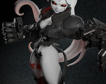 Rebecca Smasher, Cyberpunk, Fan Art, Unpainted, Sculpture, Garage Kit, Scale Model, Resin Model, 3D Sculpt, CA 3D Studios, 1/12, 1/6, 1/4