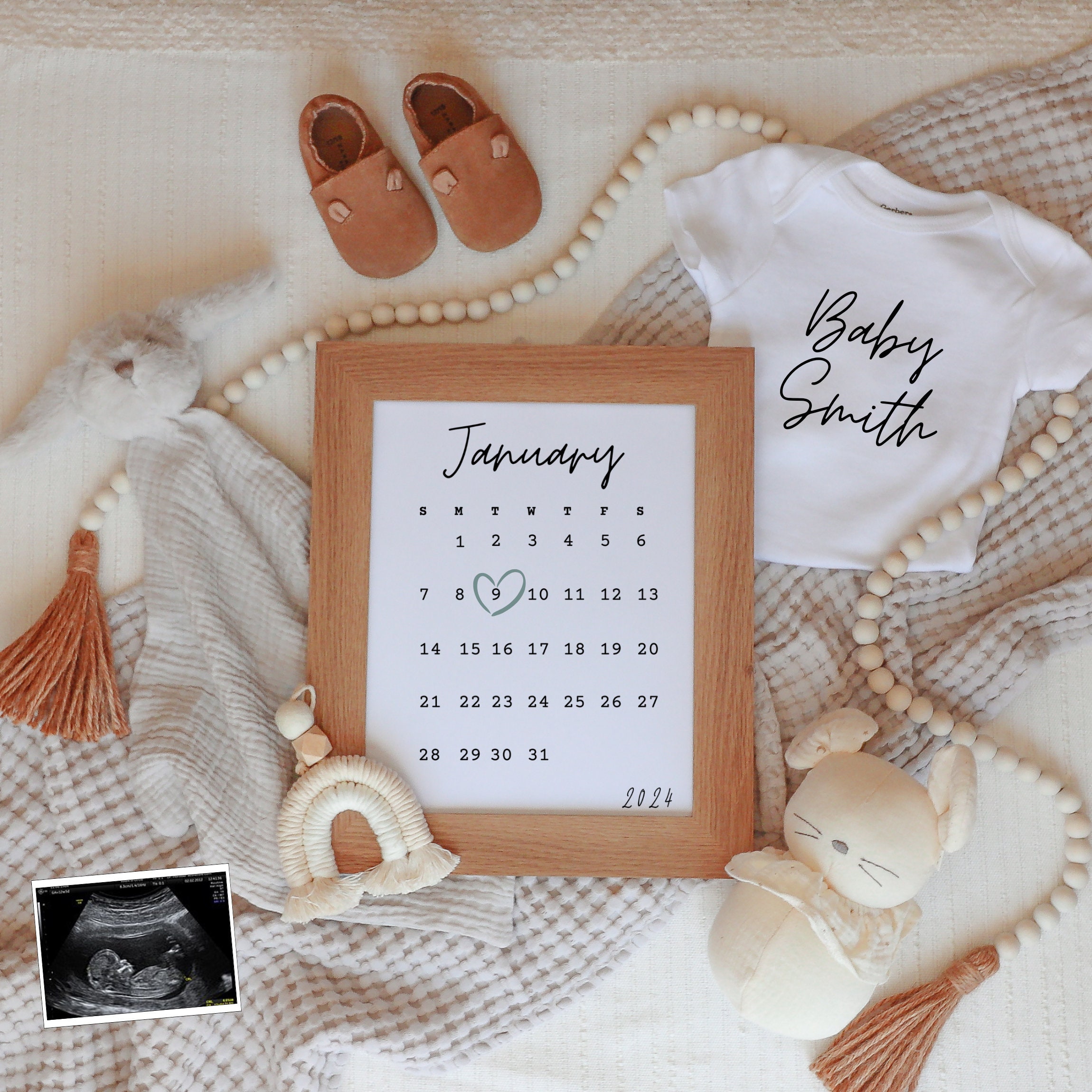 Editable January 2024 Pregnancy Announcement Etsy UK