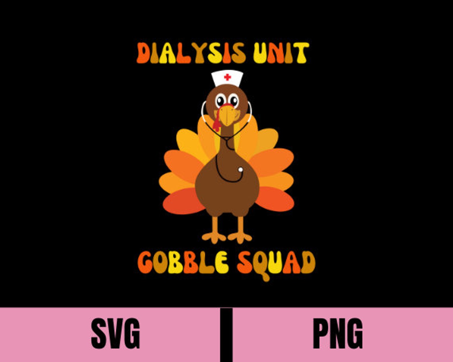 Thanksgiving Dialysis Nurse SVG PNG, Fall Nurse Design Sublimation ...