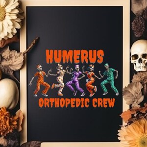 Halloween Orthopaedic 3D Skeleton Crew 300 DPI PNG, lustiges Geschenk für medizinisches Personal, Krankenschwester Herbst Doktor Krankenschwester Ortho Digital Download png Bild 6