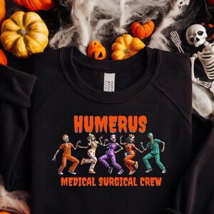 Halloween Medical Surgical Skeleton 300 DPI Png clipart, 3D Humorous med surg registered nurse sublimation digital download, gift for nurse