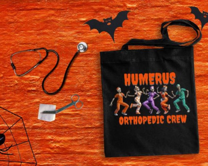 Halloween Orthopaedic 3D Skeleton Crew 300 DPI PNG, lustiges Geschenk für medizinisches Personal, Krankenschwester Herbst Doktor Krankenschwester Ortho Digital Download png Bild 4