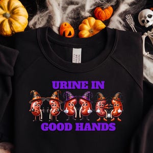 Halloween Dialysis Kidney Cute Crew 3D PNG,  Urine In Good Hands registered nurse sublimation,  Fall Dialysis technician Medical Halloween