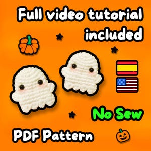 Patrón Fantasma con Imán - Decoración de Halloween - Amigurumi PDF