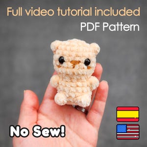 Patrón Mini Oso Teddy - Sin Coser - Amigurumi PDF