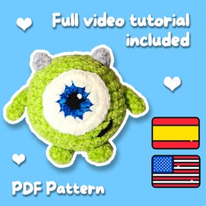 Mike Wazowski Pattern - Amigurumi PDF