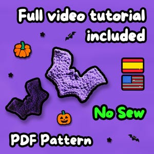 Magnetic Bat Pattern - Halloween Decoration - Amigurumi PDF