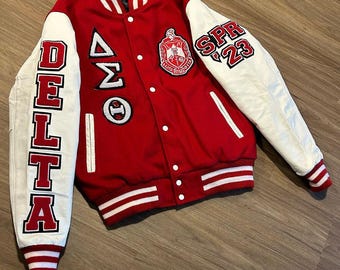 Personalized Delta Sigma Theta Jacket Customized DST Sorority Greek Line Jackets Custom University Logo