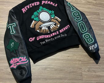 Customize Greek Fraternity House Varsity Lettermen Customized Jackets Sorority Embroidery Greek Organization Pride Outerwear