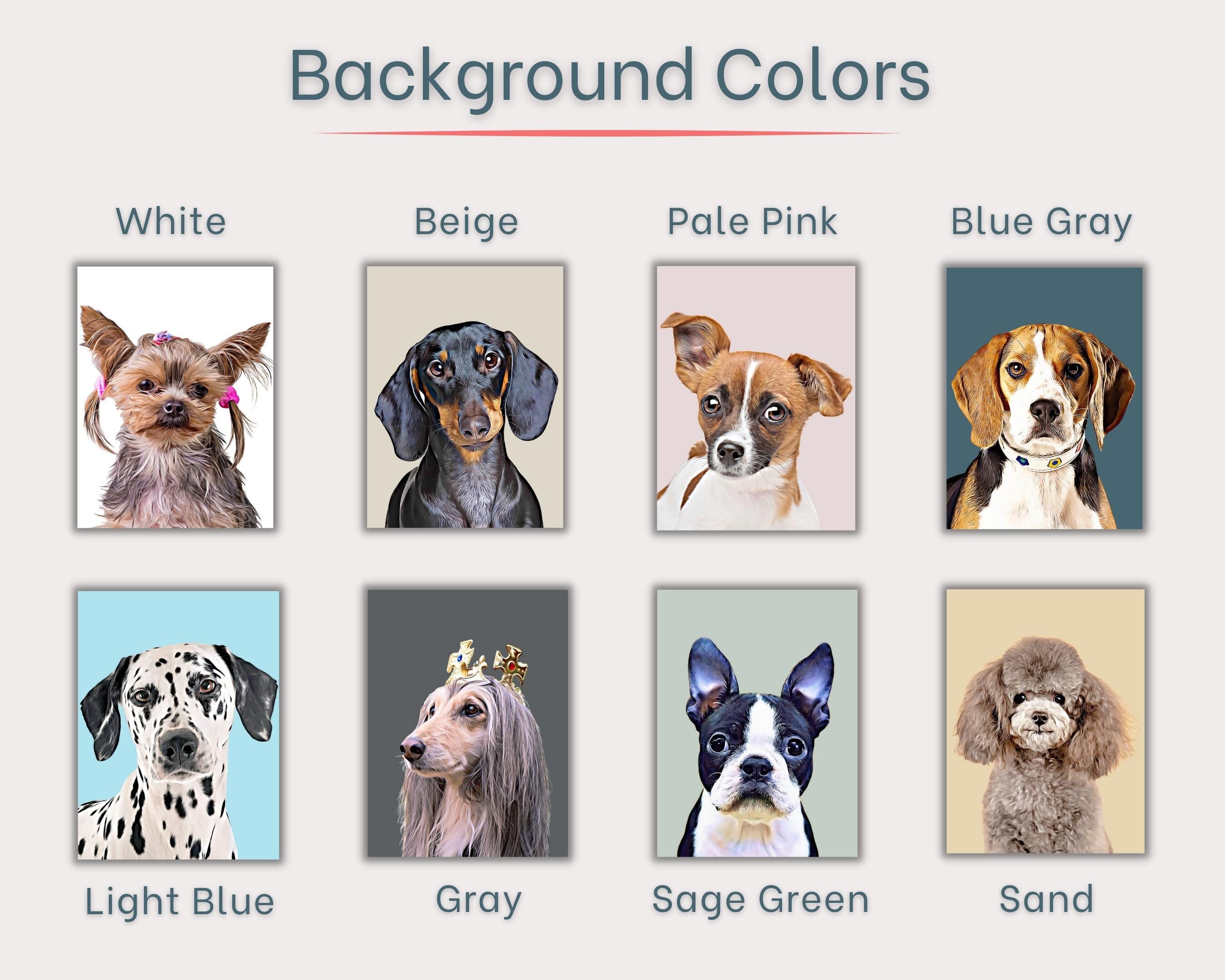 Personalized Dog Portrait, Custom Pet Portrait Wall Art, Custom Dog