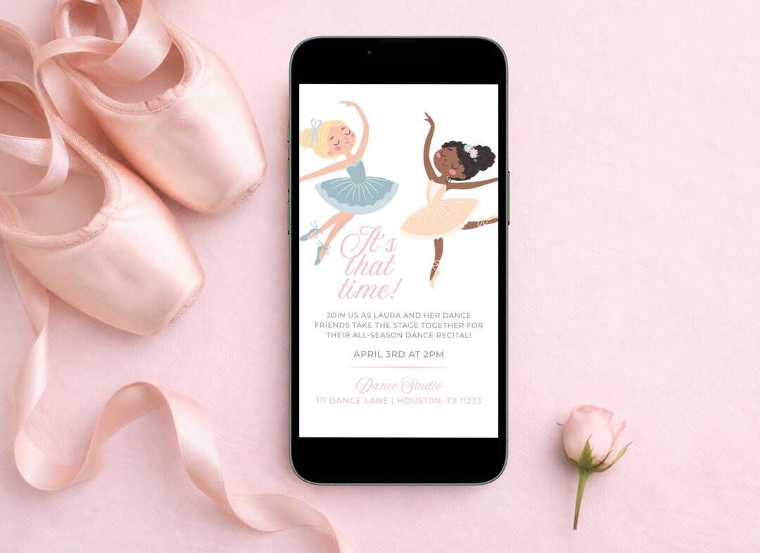 Editable Ballet Recital Invitation | Dance Recital Invite | Digital ...