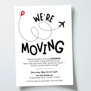 Relocation Invitation Editable Moving Party Invitation | Farewell Celebration Template | New ...