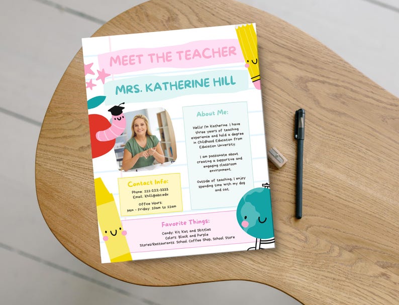 Pastel Meet the Teacher Template Bundle | Editable Welcome Note ...