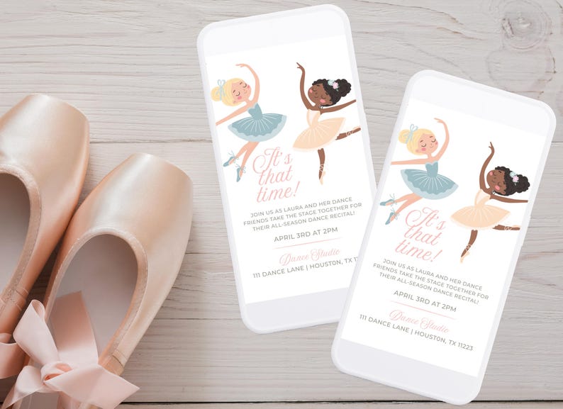 Editable Ballet Recital Invitation | Dance Recital Invite | Digital ...