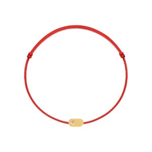Diamantarmband i 14 karat guld med initialer, presentask, personliga smycken, present till henne, specialdesignat snörearmband, lyxgåva till kvinnor