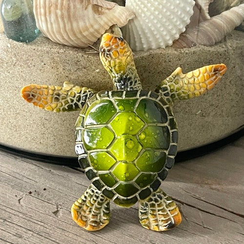 Sea Turtle Figurine Etsy