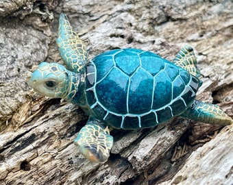 Large Sea Turtle Figurine