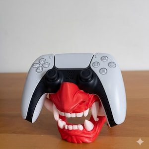 PS5 Controller Stand Oni Mask Holder DualSense Gaming Desk Decor 3D Printed Accessory