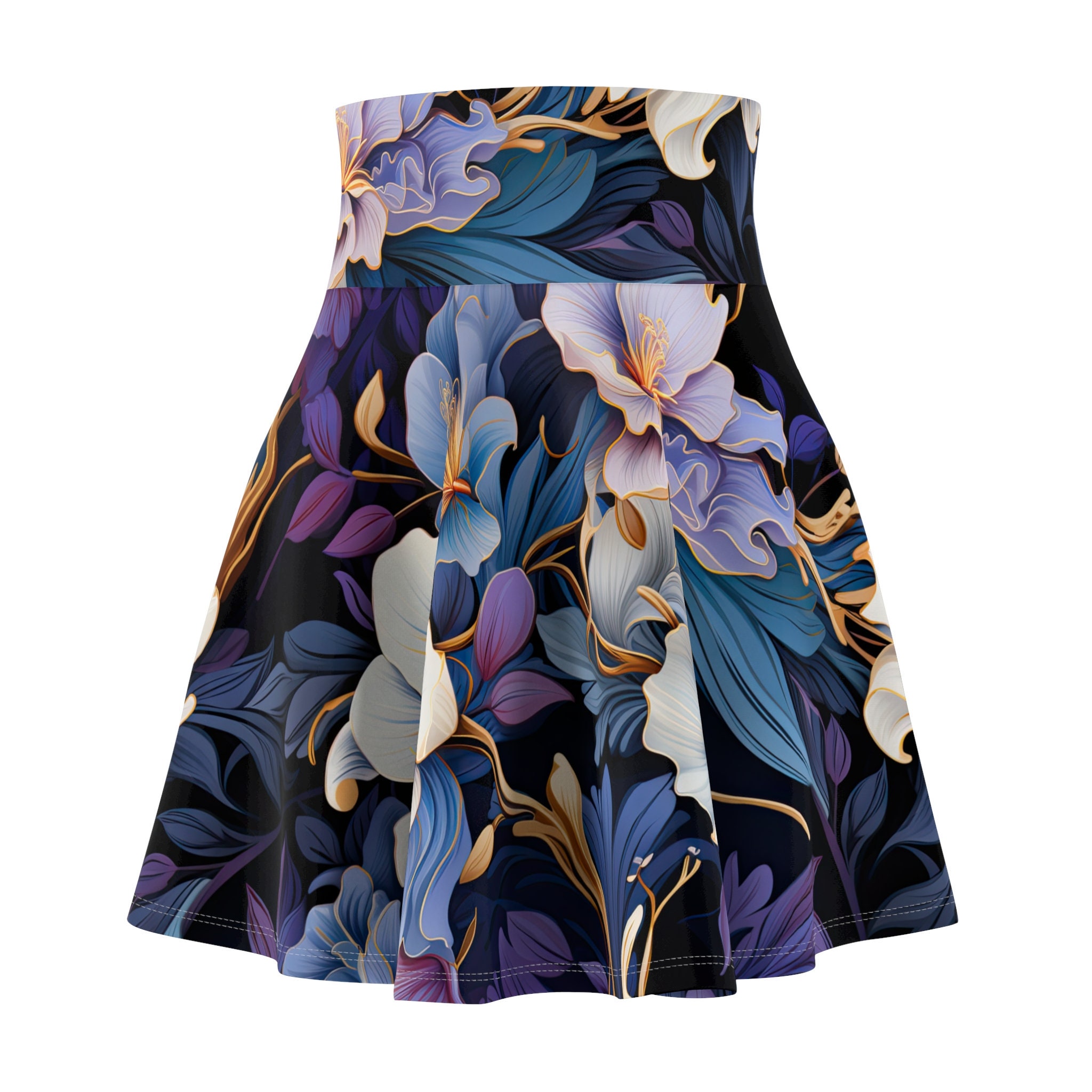 Chic Floral Skater Skirt, Women's Skater Skirt