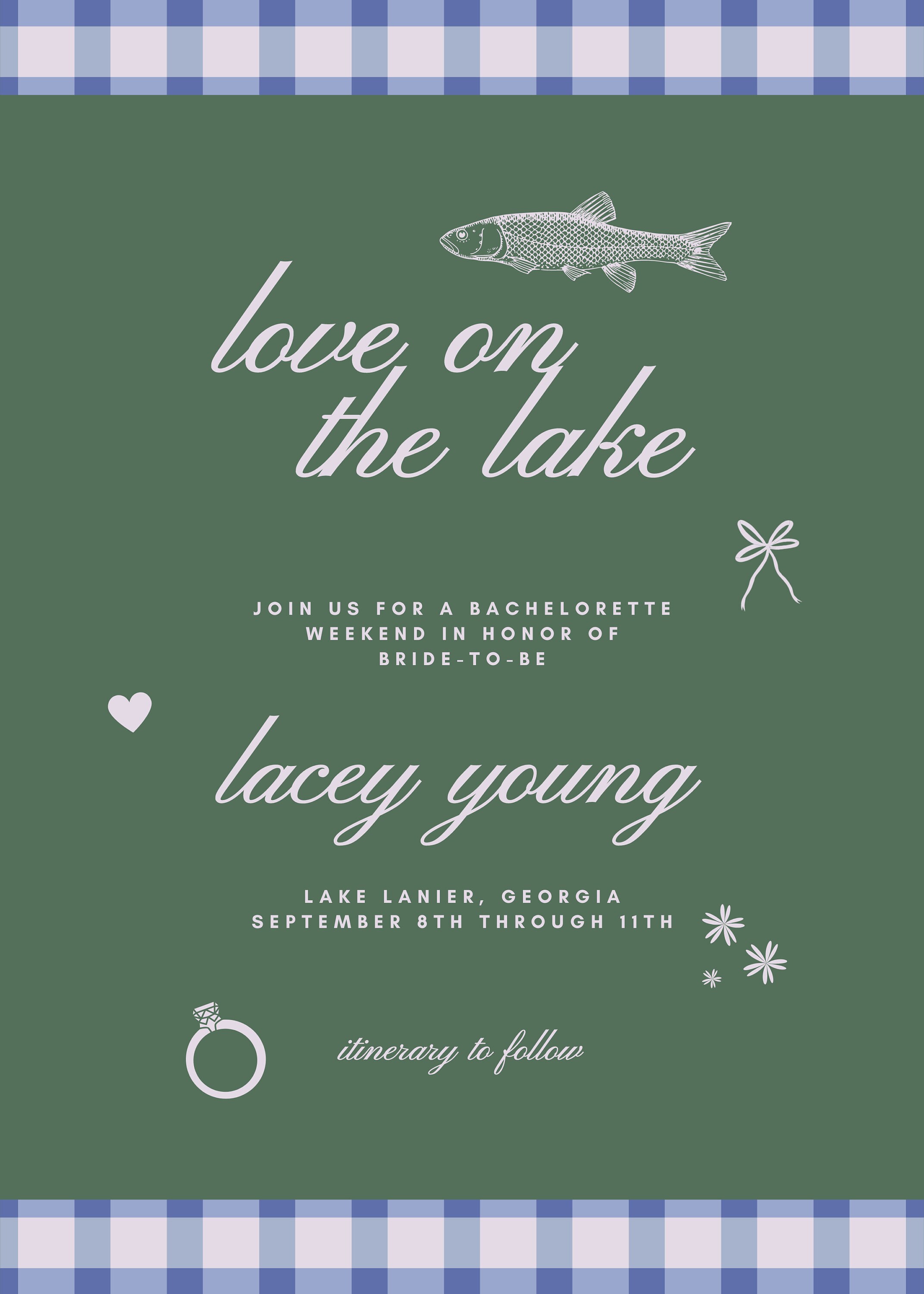 "Love On The Lake" Bachelorette Party Backdrop Banner – Camping Theme Bridal Shower Decor For Indoor/Outdoor