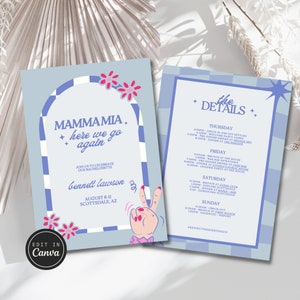 Itinéraire entre célibataires Mamma mia, décoration Mamma mia, invitation à un enterrement de vie de jeune fille disco, reine de la danse entre célibataires, enterrement de vie de jeune fille papillon