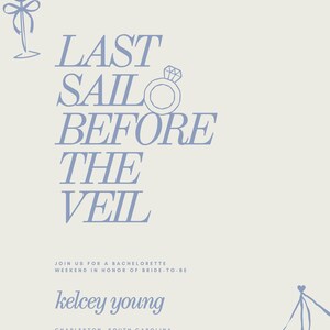 Last Sail Before the Veil Bachelorette, Beach Bachelorette, Coastal ...