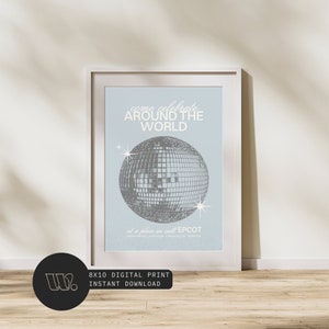 Epcot Around The World Poster: Minimalist WDW Print (Digital Download)