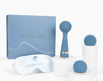 Kahlmi complete babymassager voor babymassage, babyconstipatie, gasverlichting, koliekkalm, babyslaaphulp, eetbare siliconen babyfopspeen