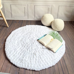Chunky Wool Rug, Soft wool rug, Handmade rug, Knitted rug, Chunky knit carpet, Chenille Bath Mat, Soft rug, Chunky merino wool, Throw rug