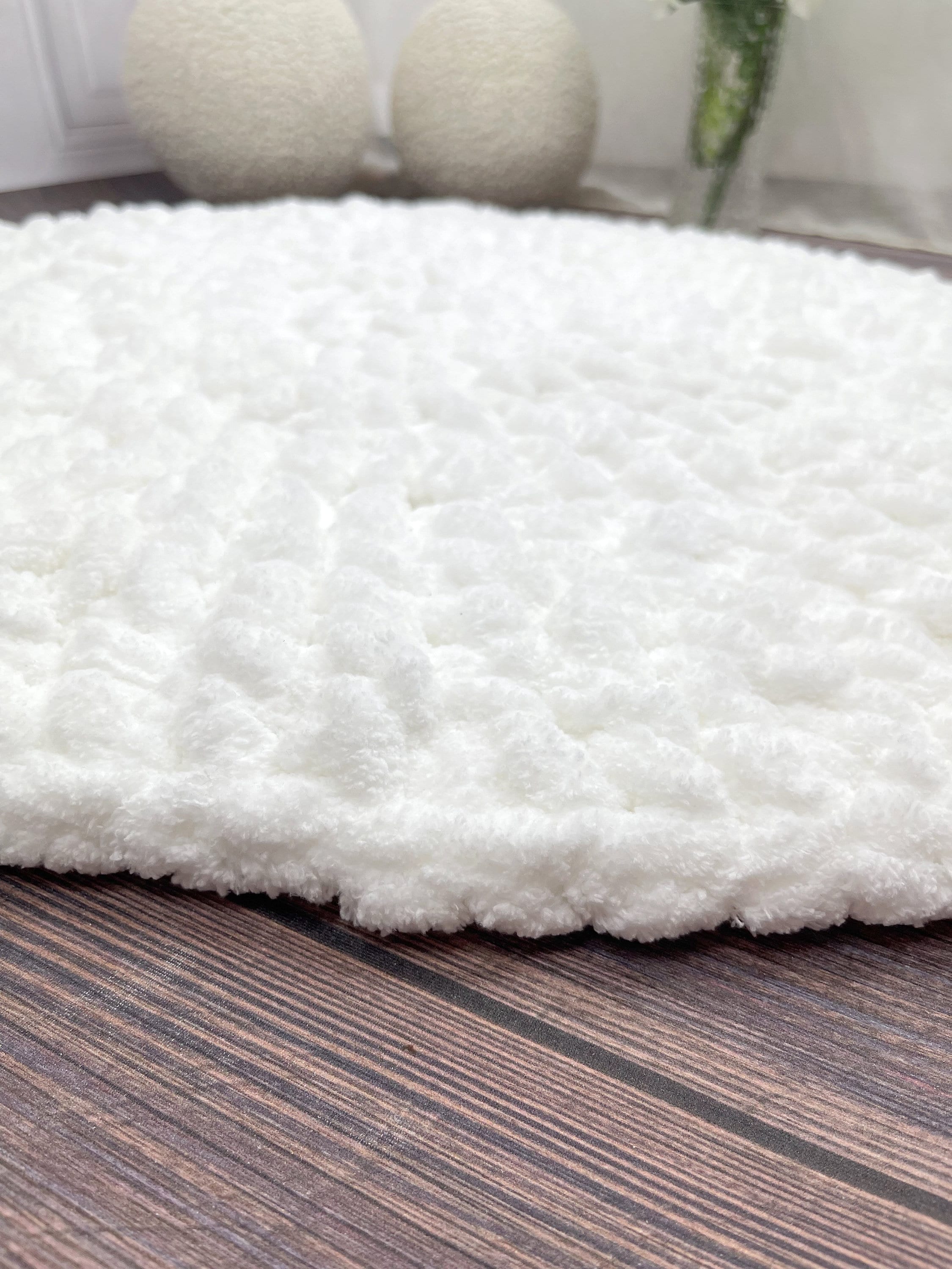 Chunky Wool Rug, Soft Wool Rug, Handmade Rug, Knitted Rug, Chunky Knit Carpet, Chenille Bath Mat