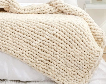 Coperta in ciniglia lavorata a mano: soffice coperta gigante