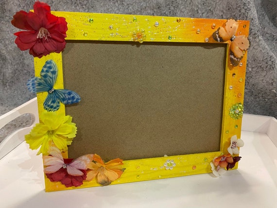 Flower Handmade Photo Frame For Kids Butterfly Flower Picture
