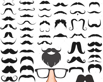 Bundle Beard and Moustache Svg, Beard Svg, Mustache Sag, Sunglasses Svg, Mustache Vector, Beard Vector, Goatee Svg, Beard Clipart
