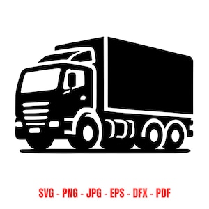 Caminhão de entrega svg caixa caminhão clipart veículo comercial silhueta transporte logística carga van arquivo vetorial arquivo de corte cricut design carro