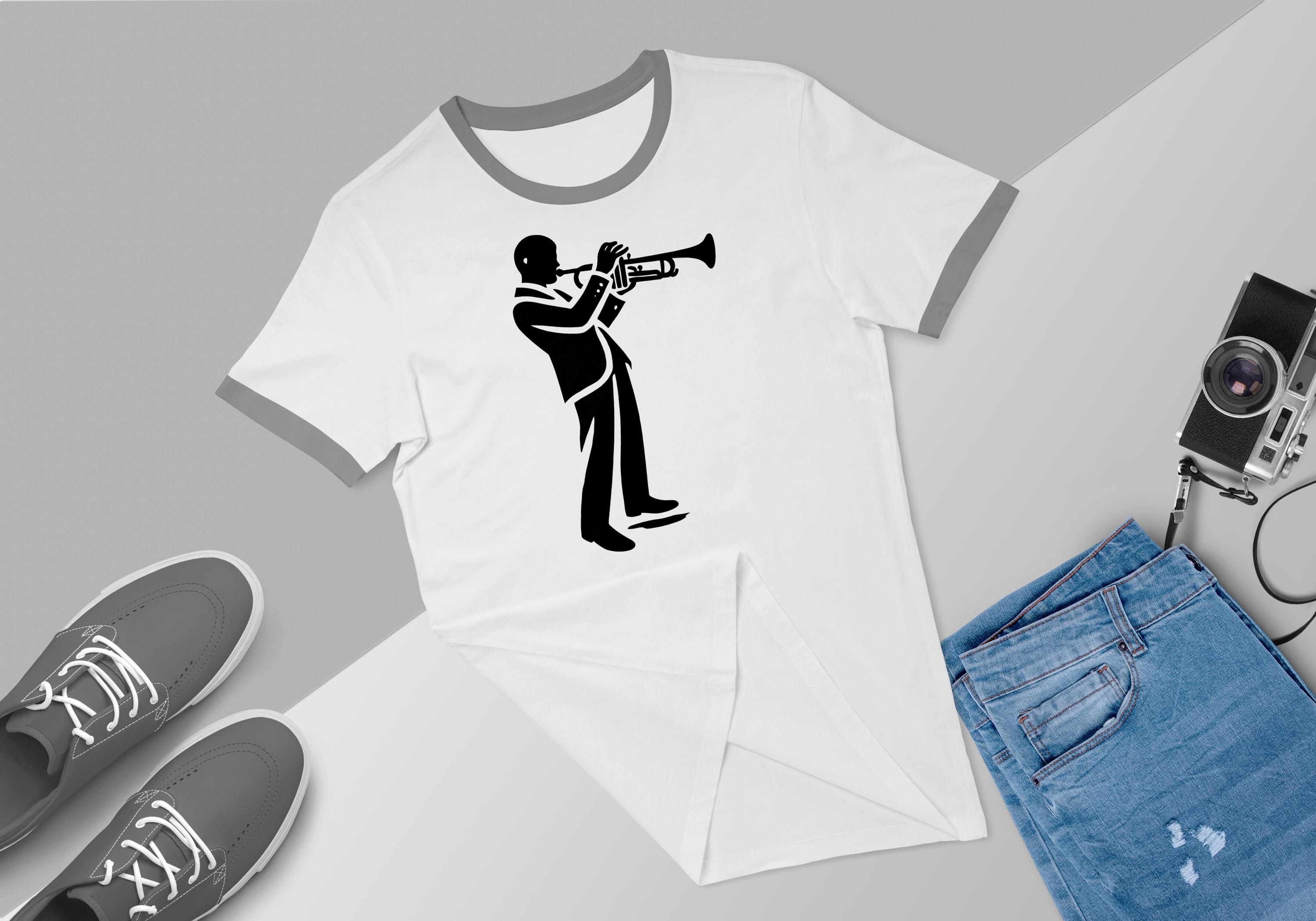 Jazz Musician Svg Trumpet Player Silhouette Music Wall Art Digital ...