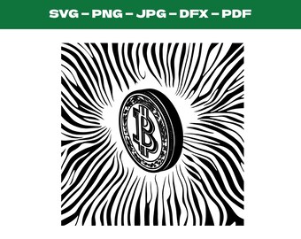 Bitcoin SVG, Crypto Art Digital Download, Cryptocurrency Wall Art Vector Files, Bitcoin Logo Design Bundle for Cricut Silhouette, Bitcoin