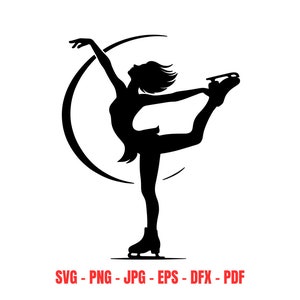 Figure Skater, Silhouette, SVG, Ice Skating, Cricut, Cut File, Digital Download, Clipart, Design, Bundle, Instant Download