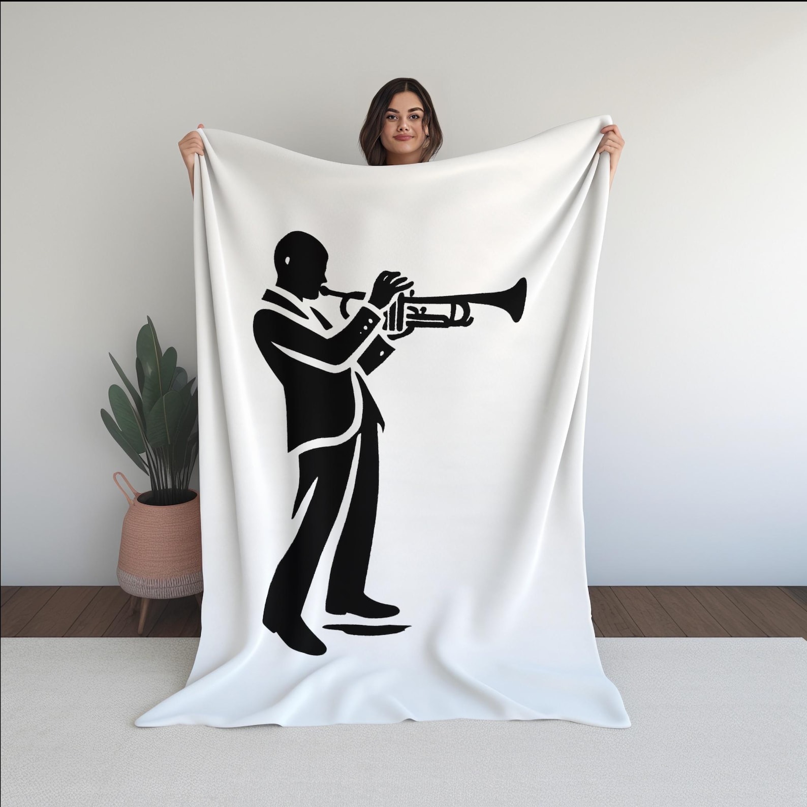 Jazz Musician Svg Trumpet Player Silhouette Music Wall Art Digital ...