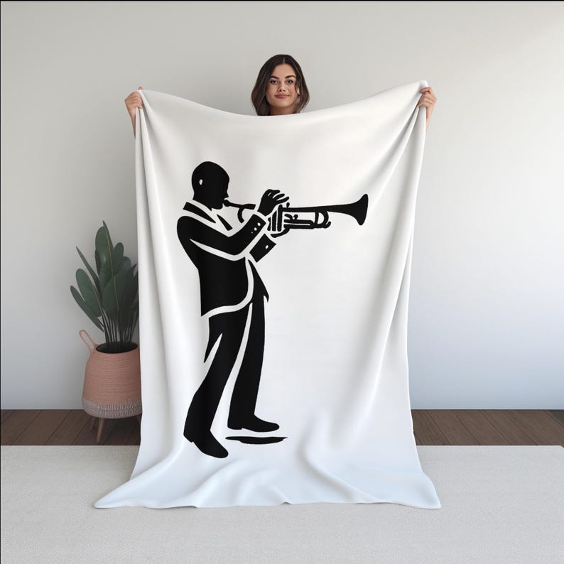 Jazz Musician Svg Trumpet Player Silhouette Music Wall Art Digital ...
