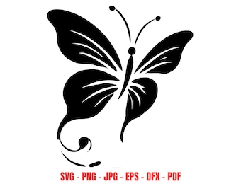 Elegant Butterfly SVG Cut File for Wedding Decor Digital Download Silhouette Cricut Design Vinyl Stencil Template Card Making Paper Crafting