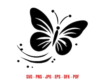 Butterfly SVG Decorative Butterfly Cut File Digital Download for Cricut Spring Garden Insect Silhouette Papercut Wall Art PNG