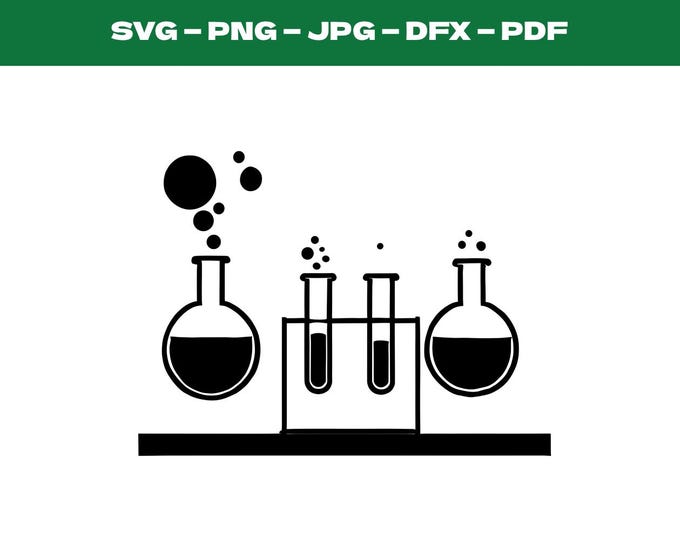 Chemistry Svg Bundle ,laboratory Svg, Chemistry Svg, Science Equipment ...