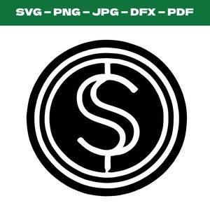 Money Logo Svg Minimalist S Letter Circle Design Dollar Sign Cut File Business Finance Company Logo Digital Download Commercial Use Design