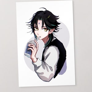 Xiao + Carte postale épaisse neige fondue Genshin Impact