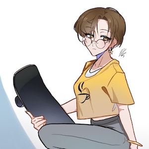 Carte postale Messager mystique du patineur Jaehee Kang